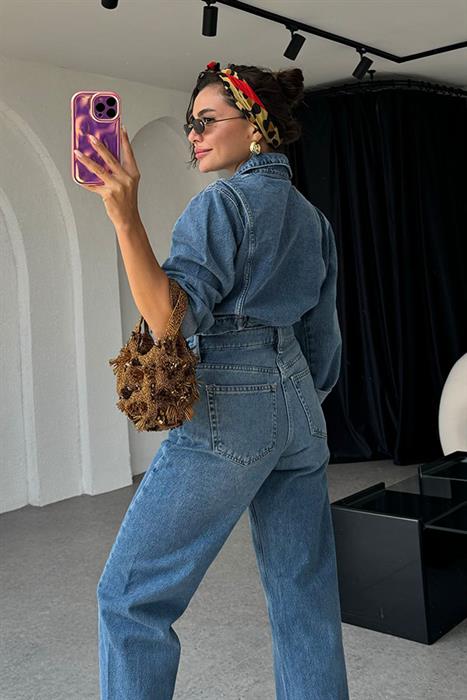 Lucre V yaka Denim Gömlek