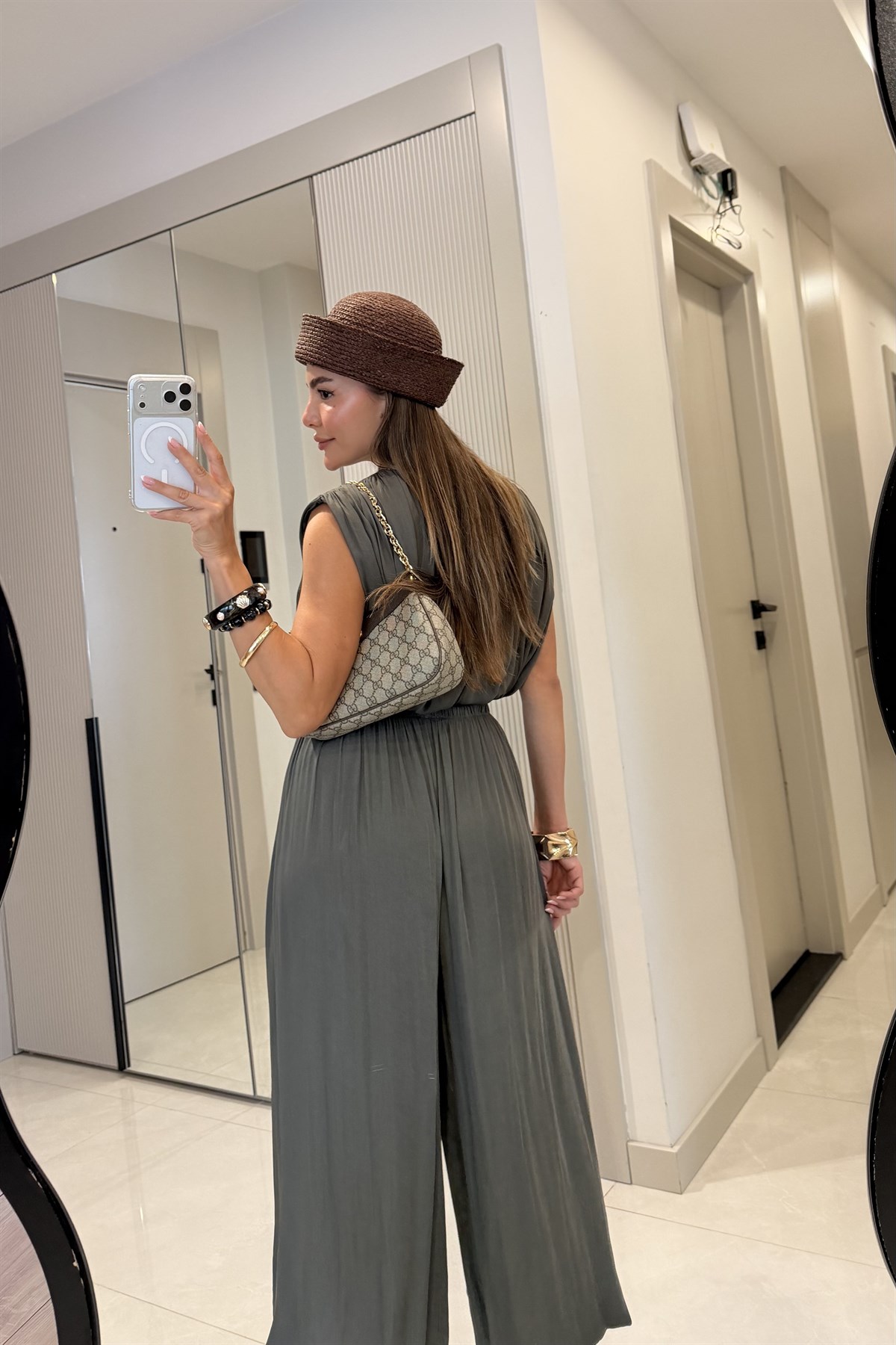 Lumea Haki Şalvar Crop Takım