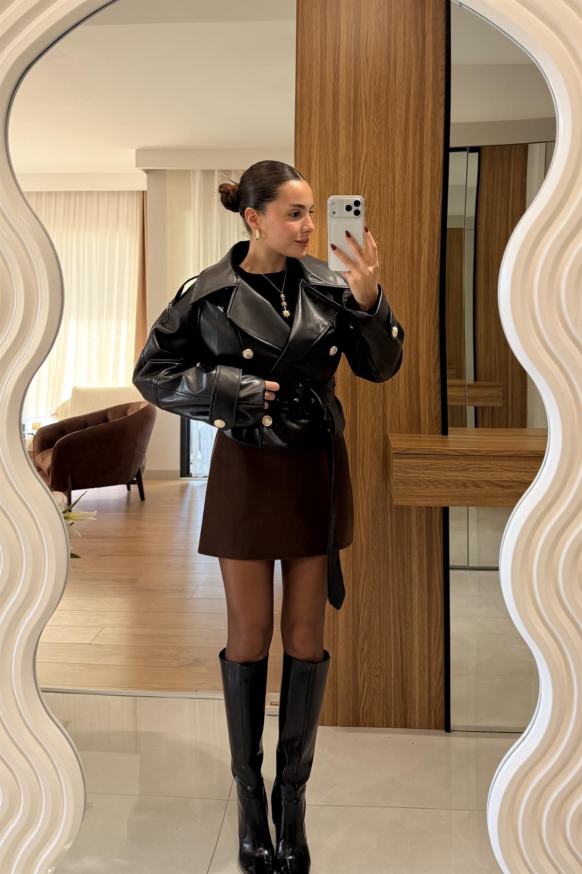 Lupin Kahve Kaşe Çan Etek