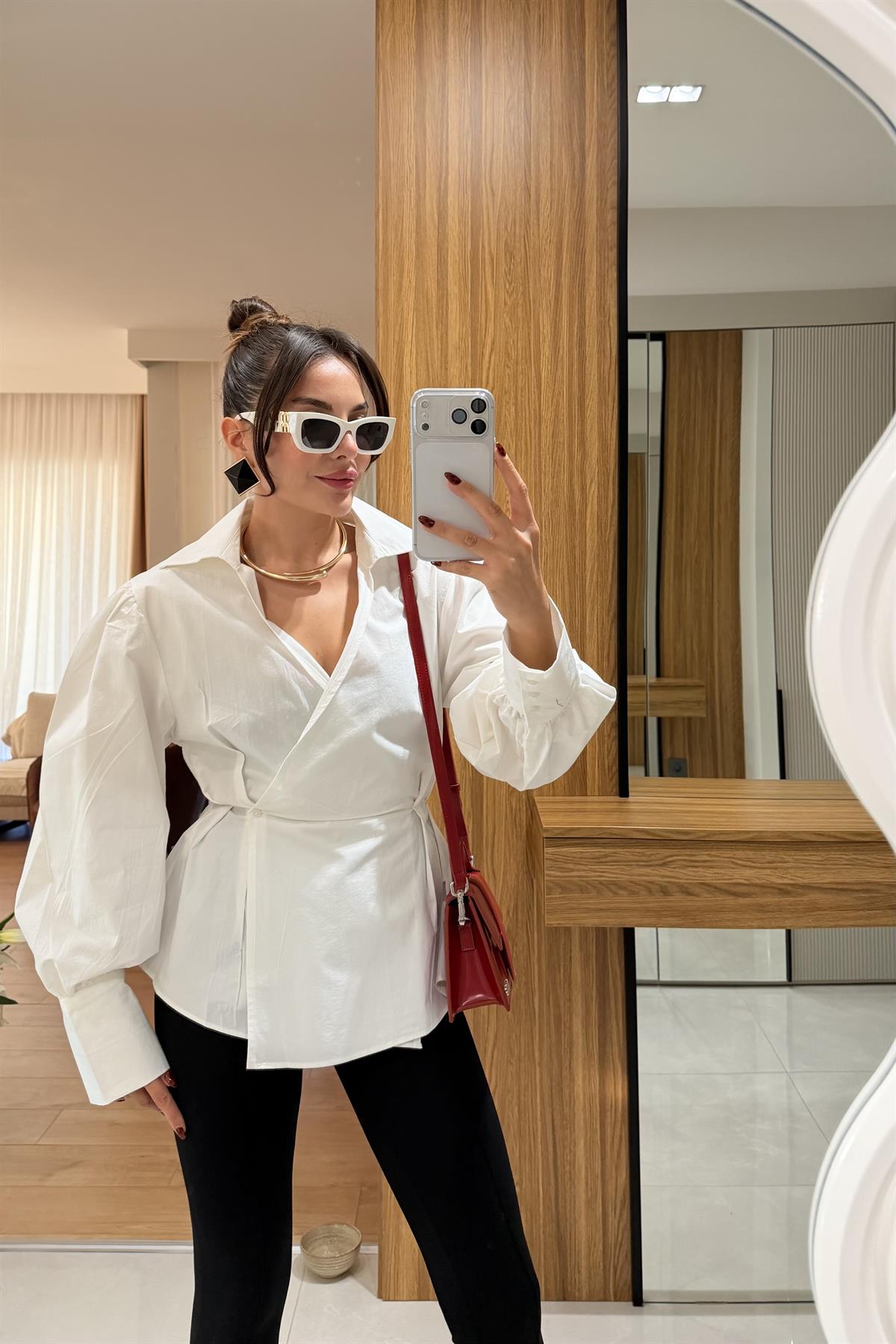 Luxic Beyaz Premium Poplin Gömlek