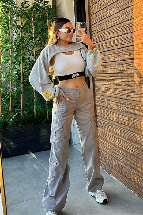 Luxy Jogger Kargo Pantolon - Gri