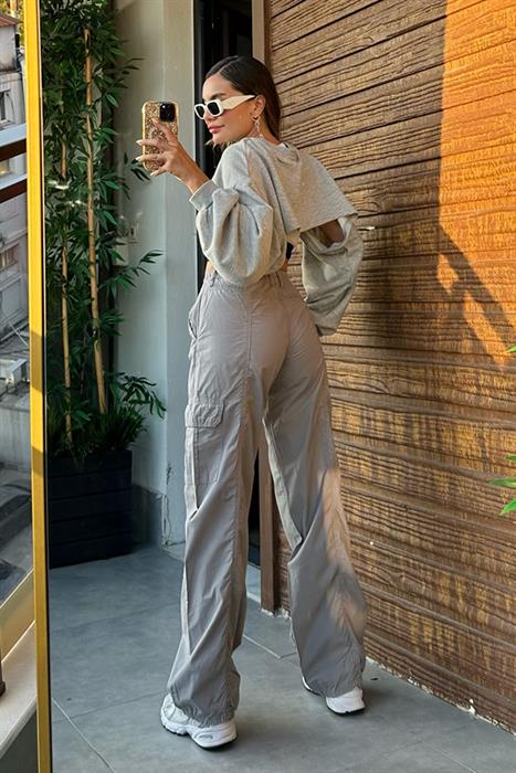 Luxy Jogger Kargo Pantolon - Gri