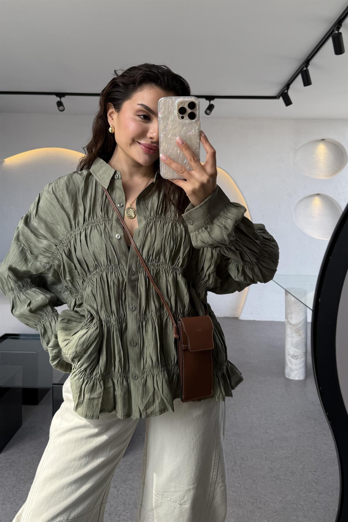 Macros Haki Gipeli Gömlek