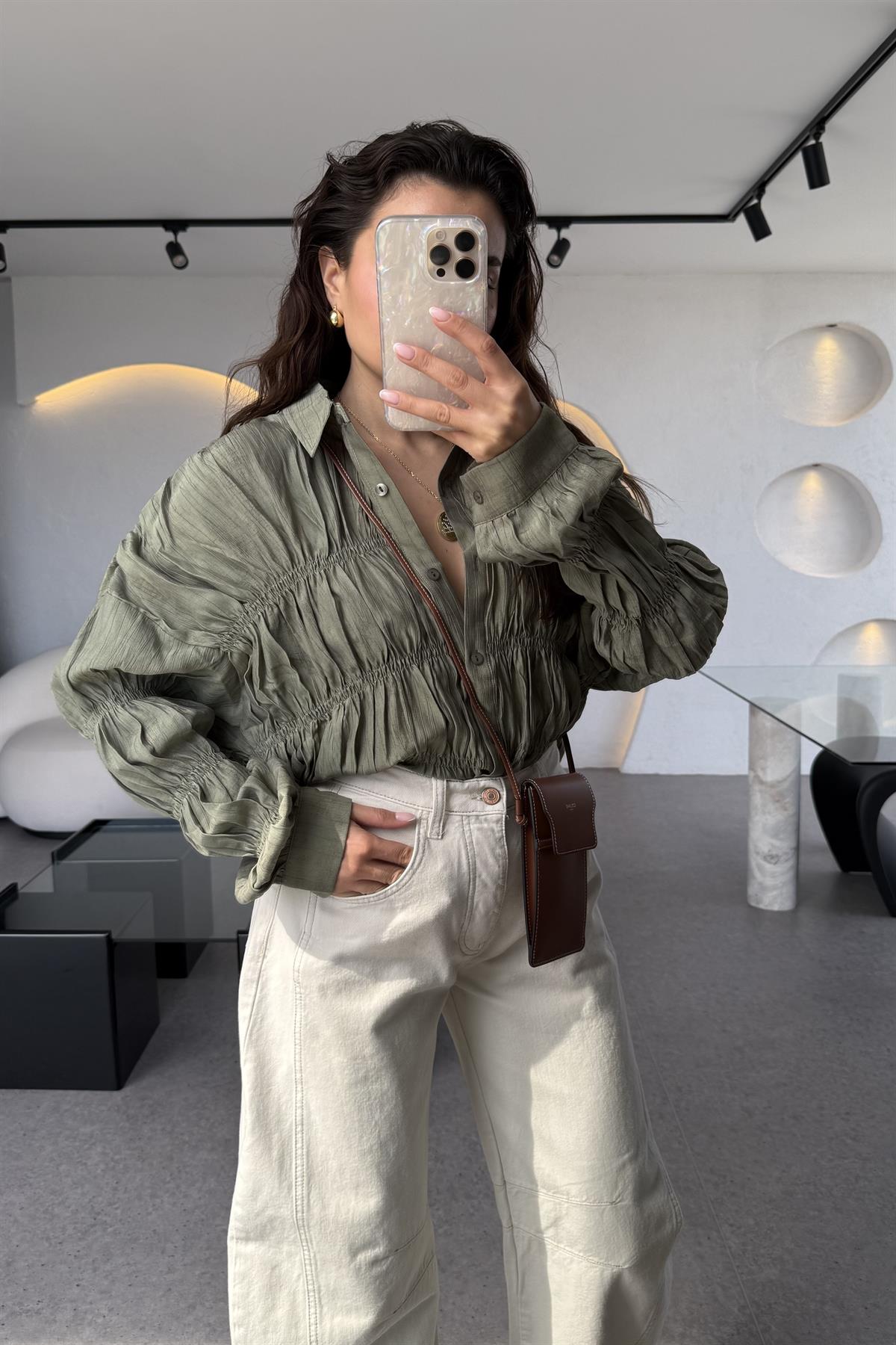 Macros Haki Gipeli Gömlek