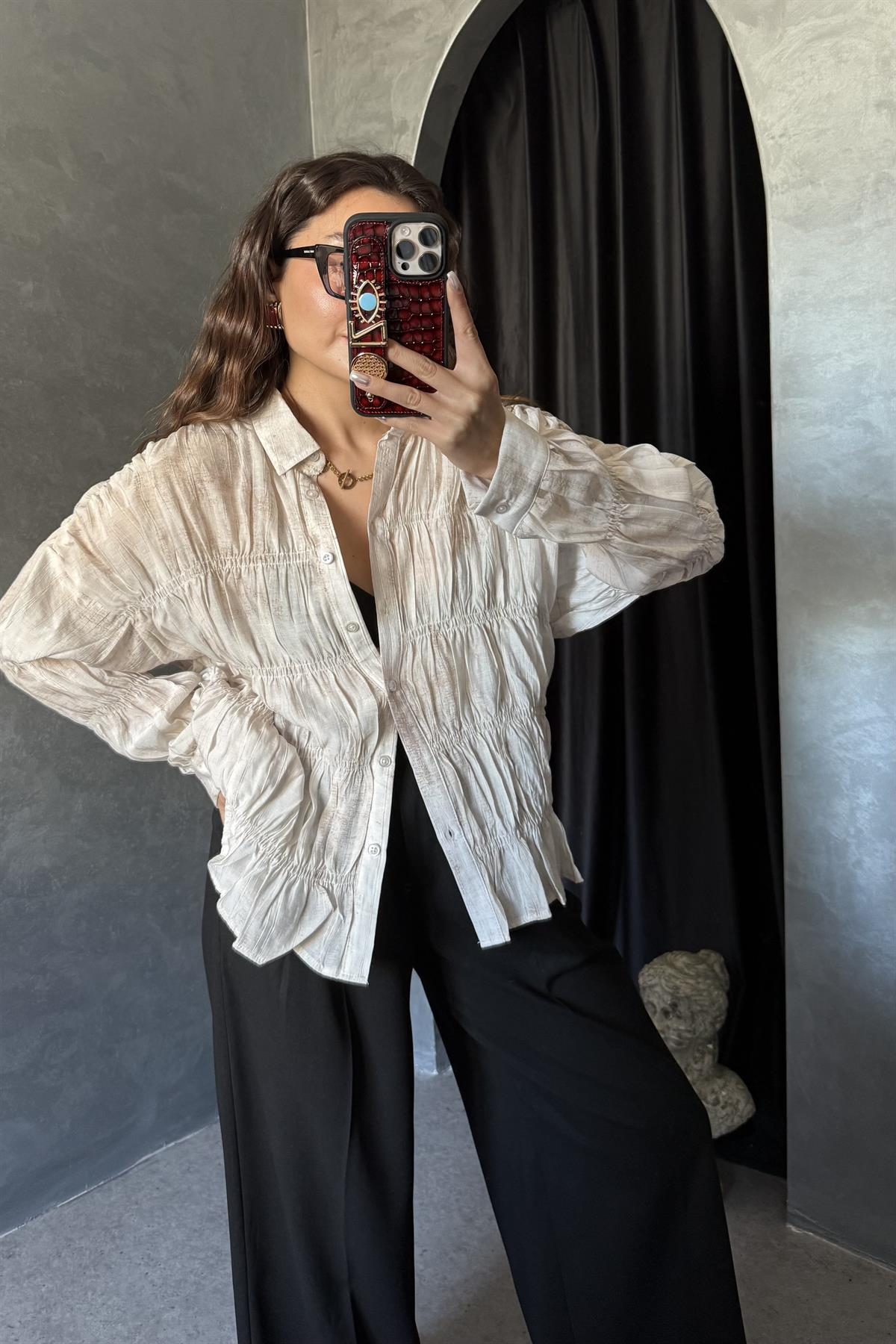 Macros Krem Gipeli Gömlek