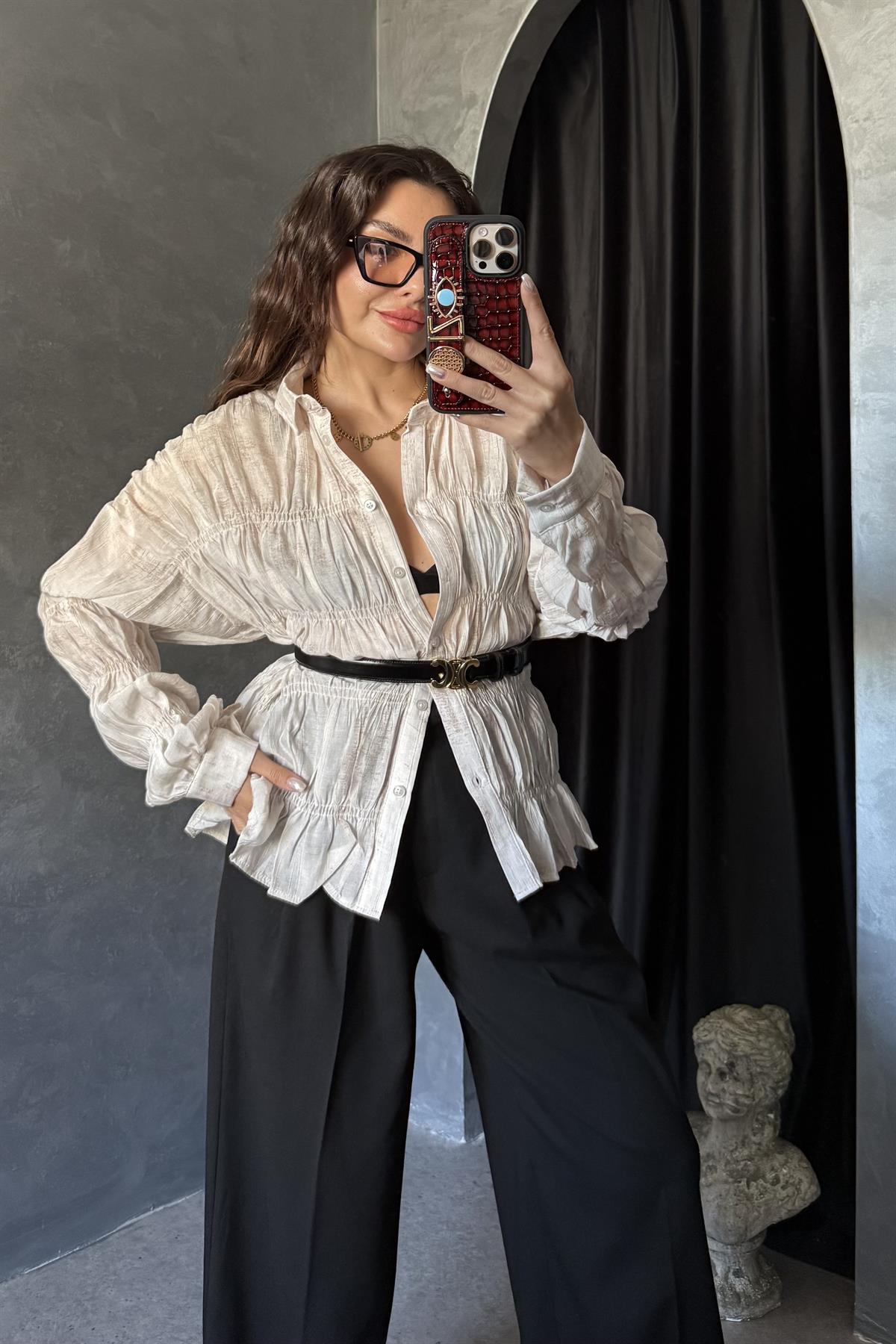 Macros Krem Gipeli Gömlek