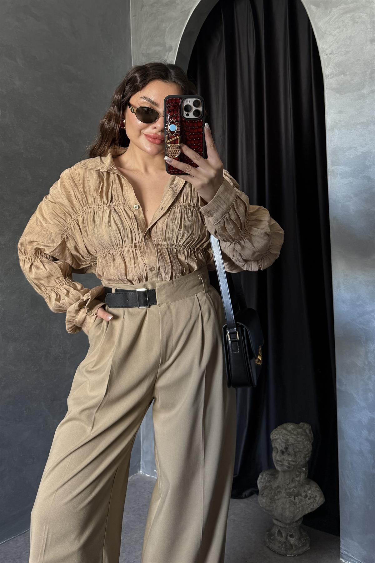 Macros Sütlü Kahve Gipeli Gömlek