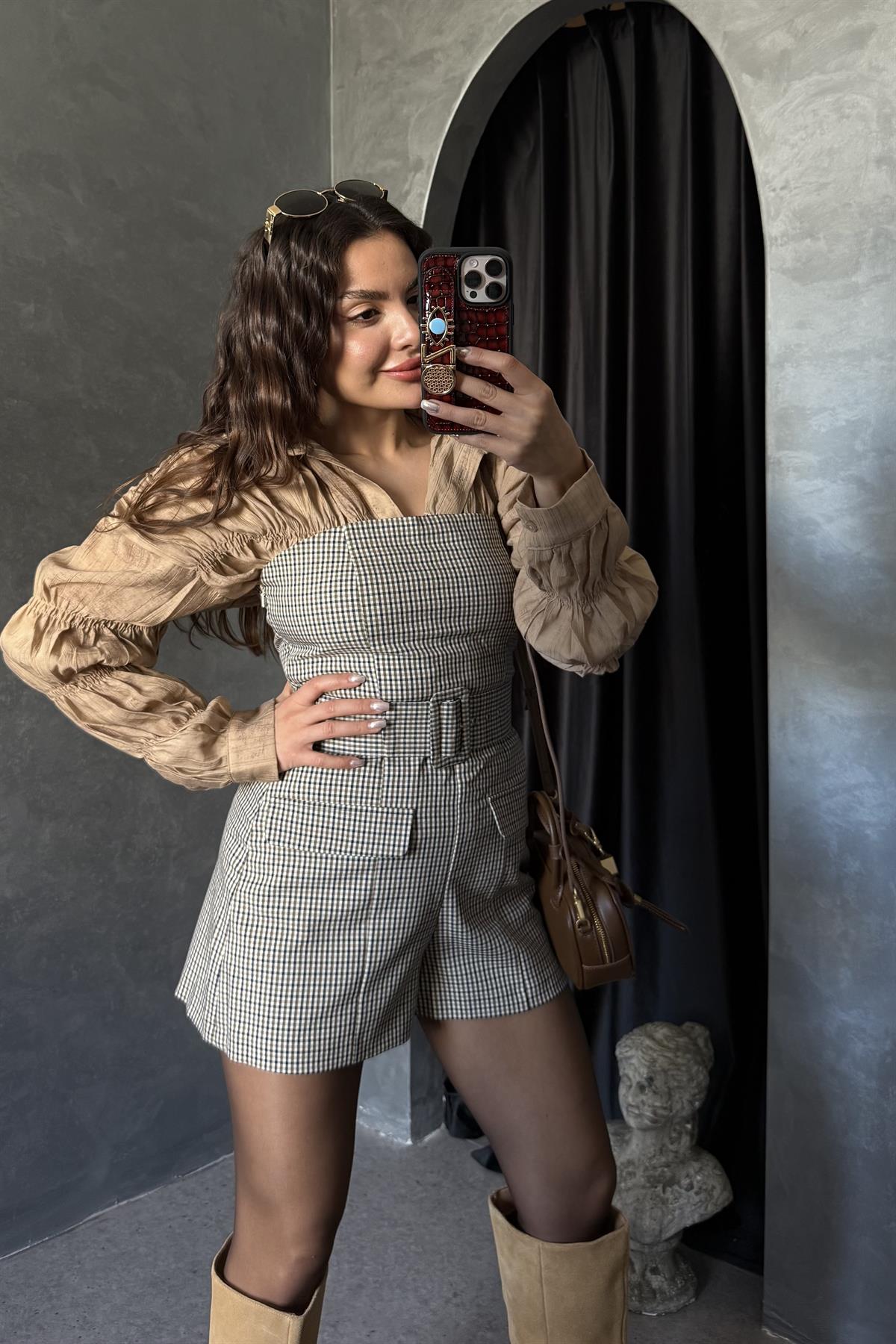 Macros Sütlü Kahve Gipeli Gömlek