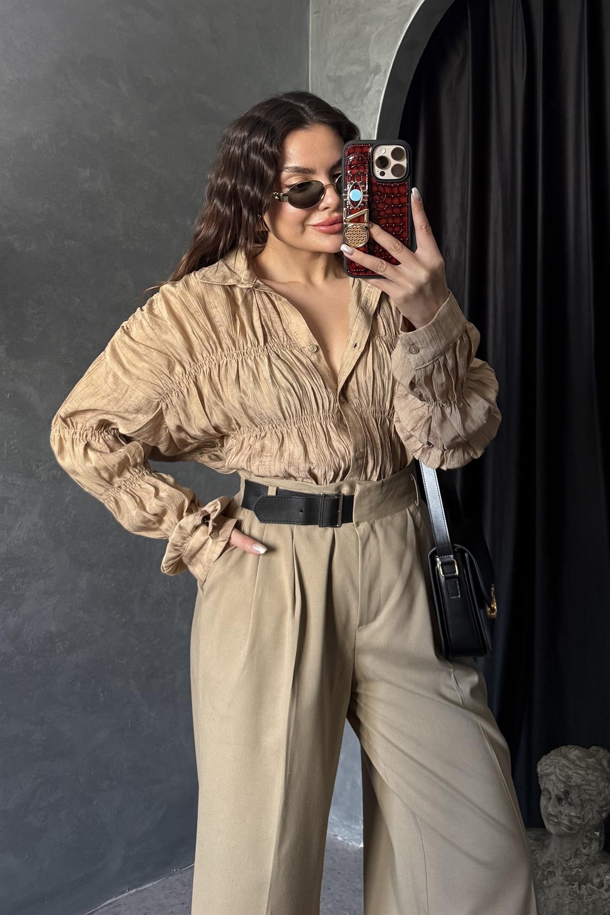 Macros Sütlü Kahve Gipeli Gömlek