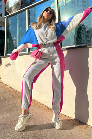Mad girl pembe mavi renk eşofman takımı