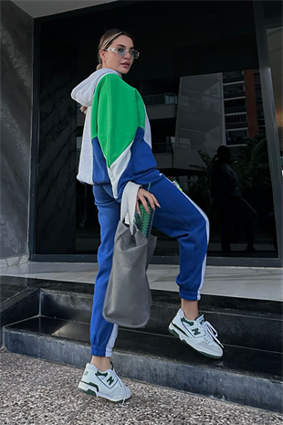 Mad girl zigzag üç renk eşofman takımı
