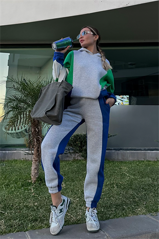Mad girl zigzag üç renk eşofman takımı