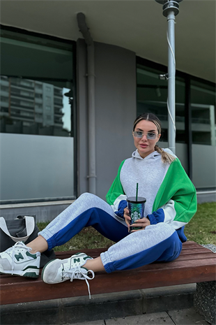 Mad girl zigzag üç renk eşofman takımı
