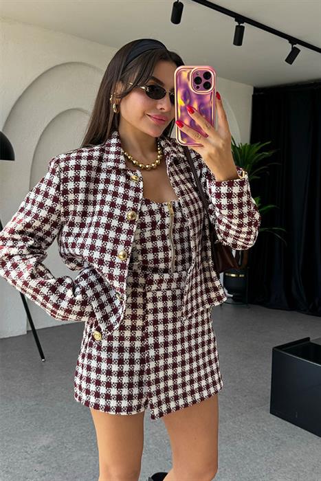 Maddox Gold Düğmeli Tüvit Ceket