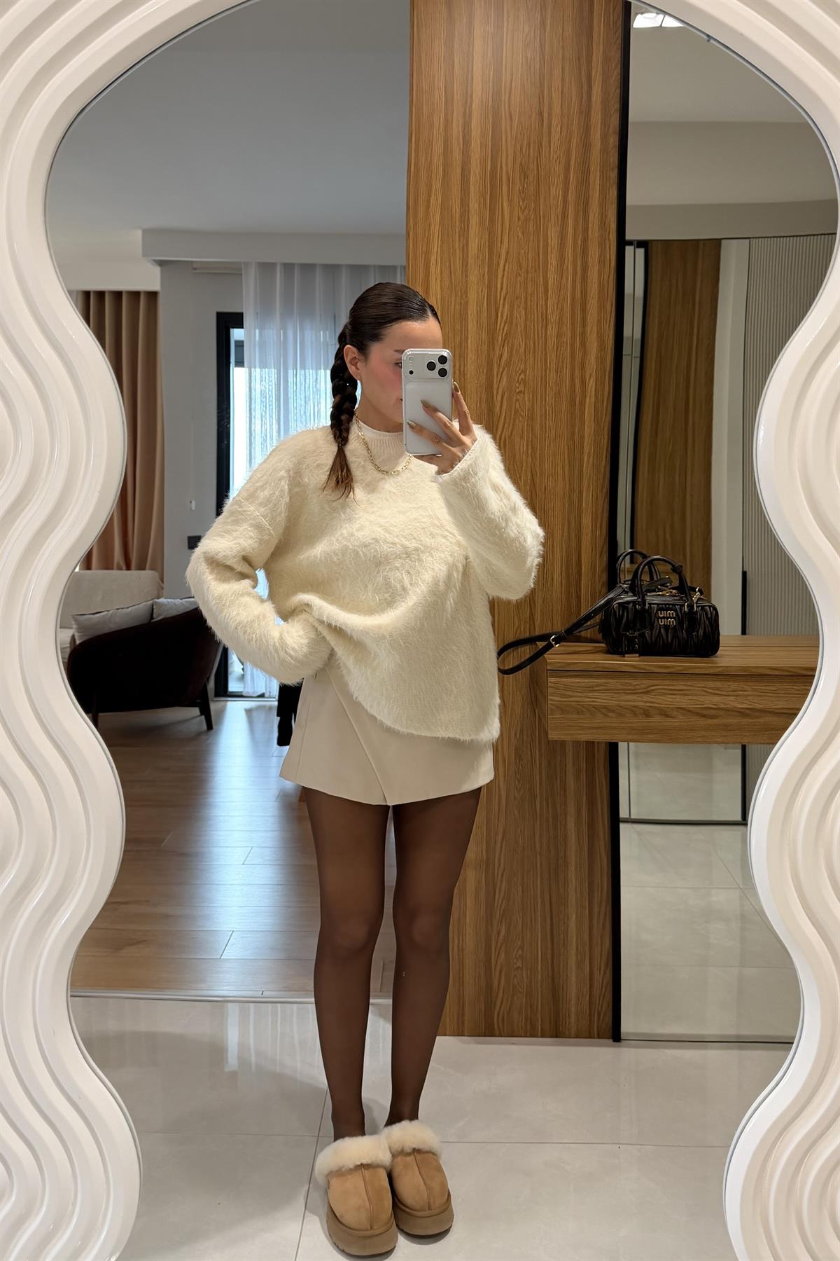 Majid Bej Asimetrik Şort Etek