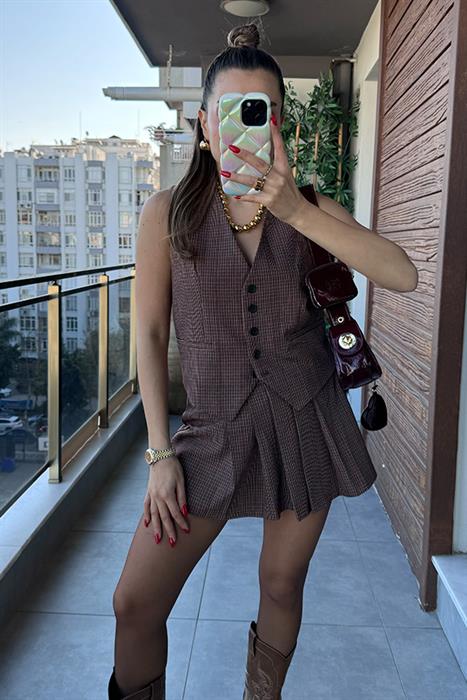 Mandu Ekose Yelekli Premium Takım