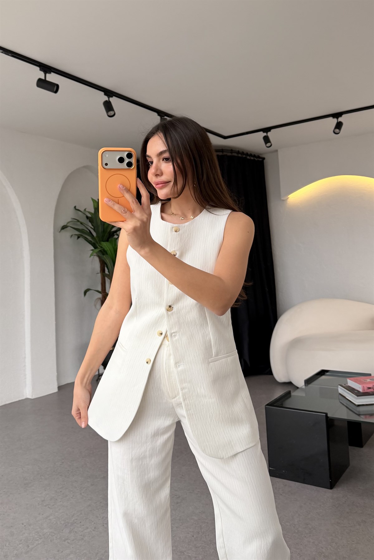 Marina Çizgili Premium Yelek