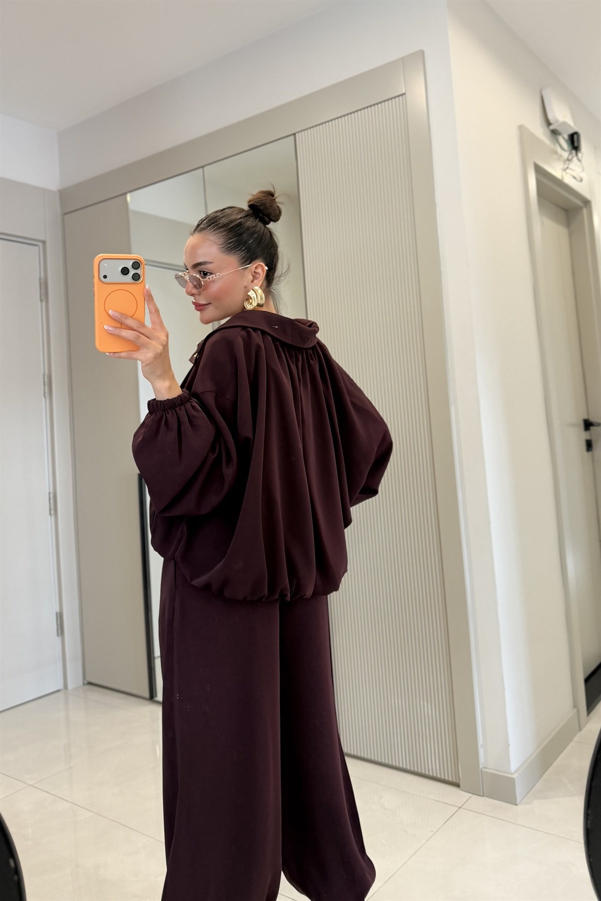 Marlena Bordo Bomber Ceket Pantolon Premium Takım