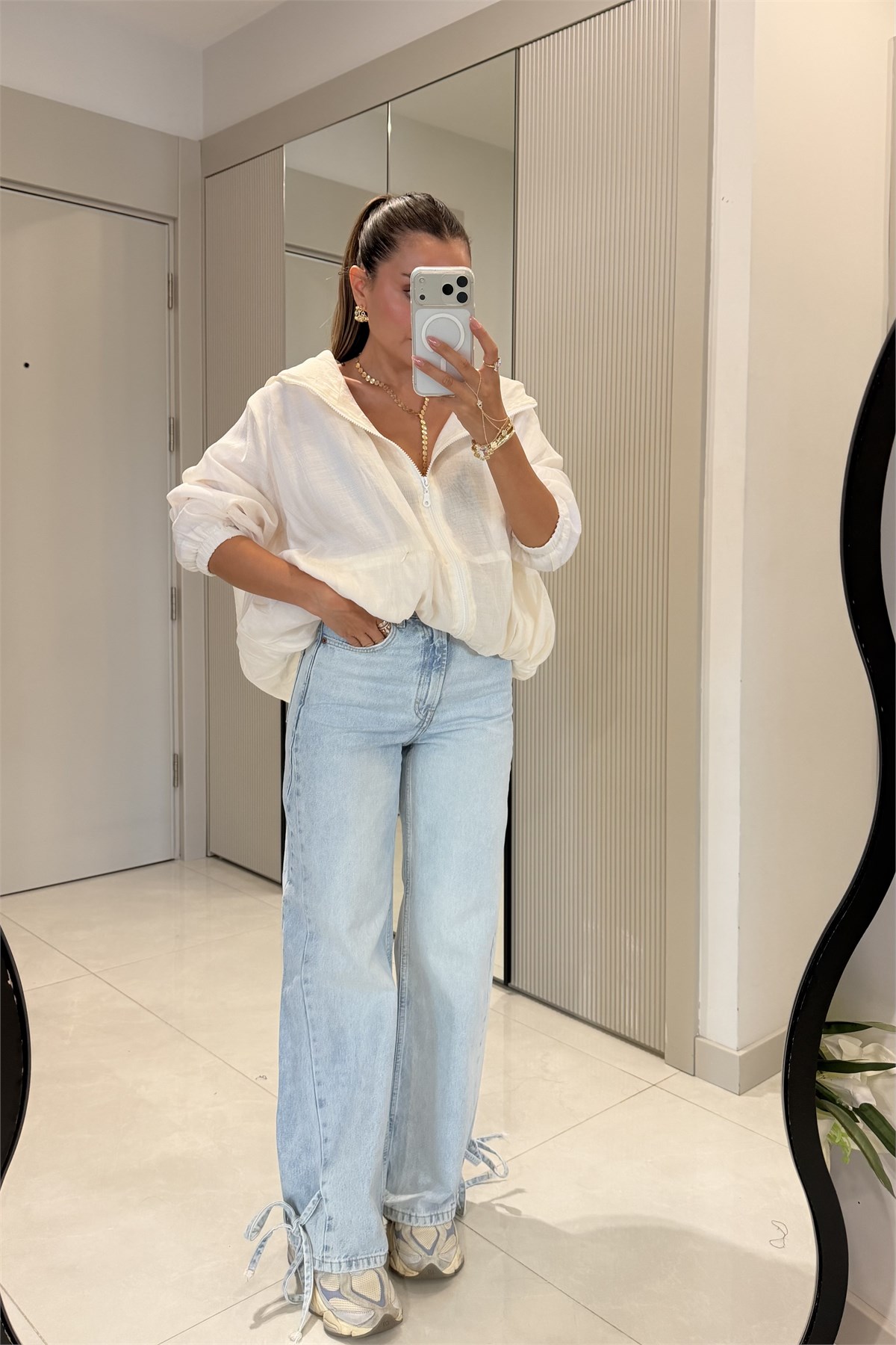 Marline Lightblue Paça Bağlamalı Jean