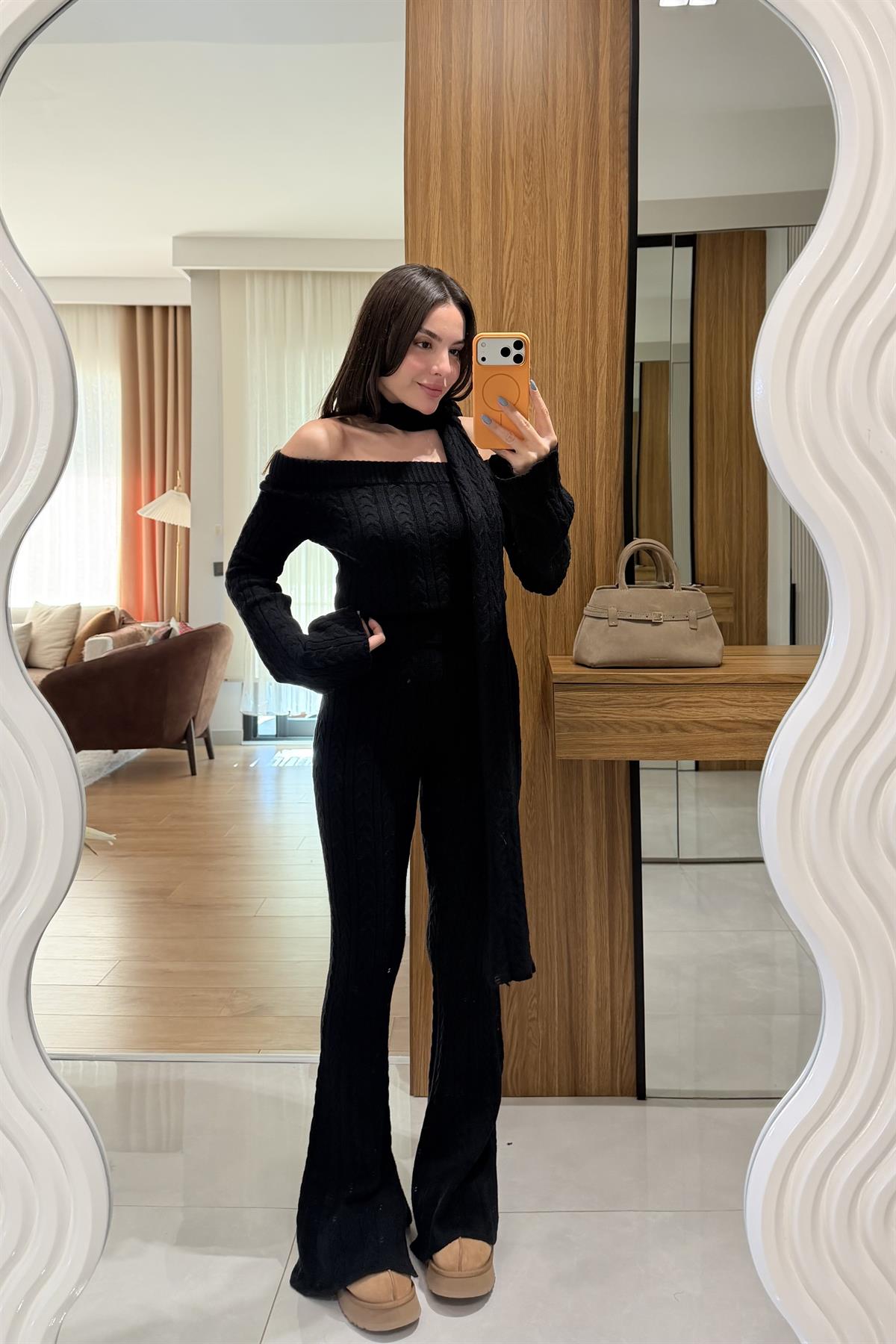 Marsilya Siyah Üçlü Triko Takım