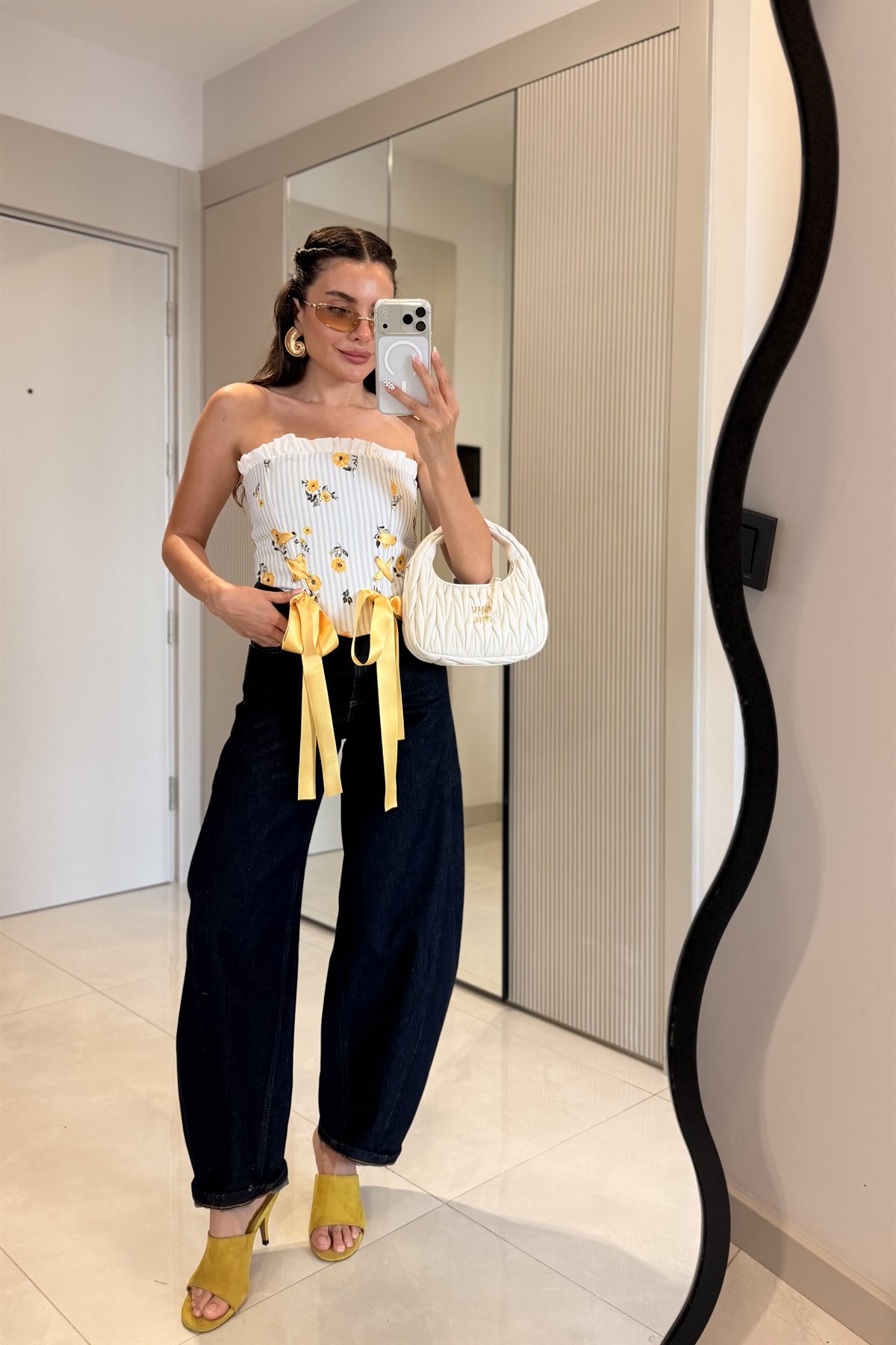 Masie Lacivert Baggy Jean