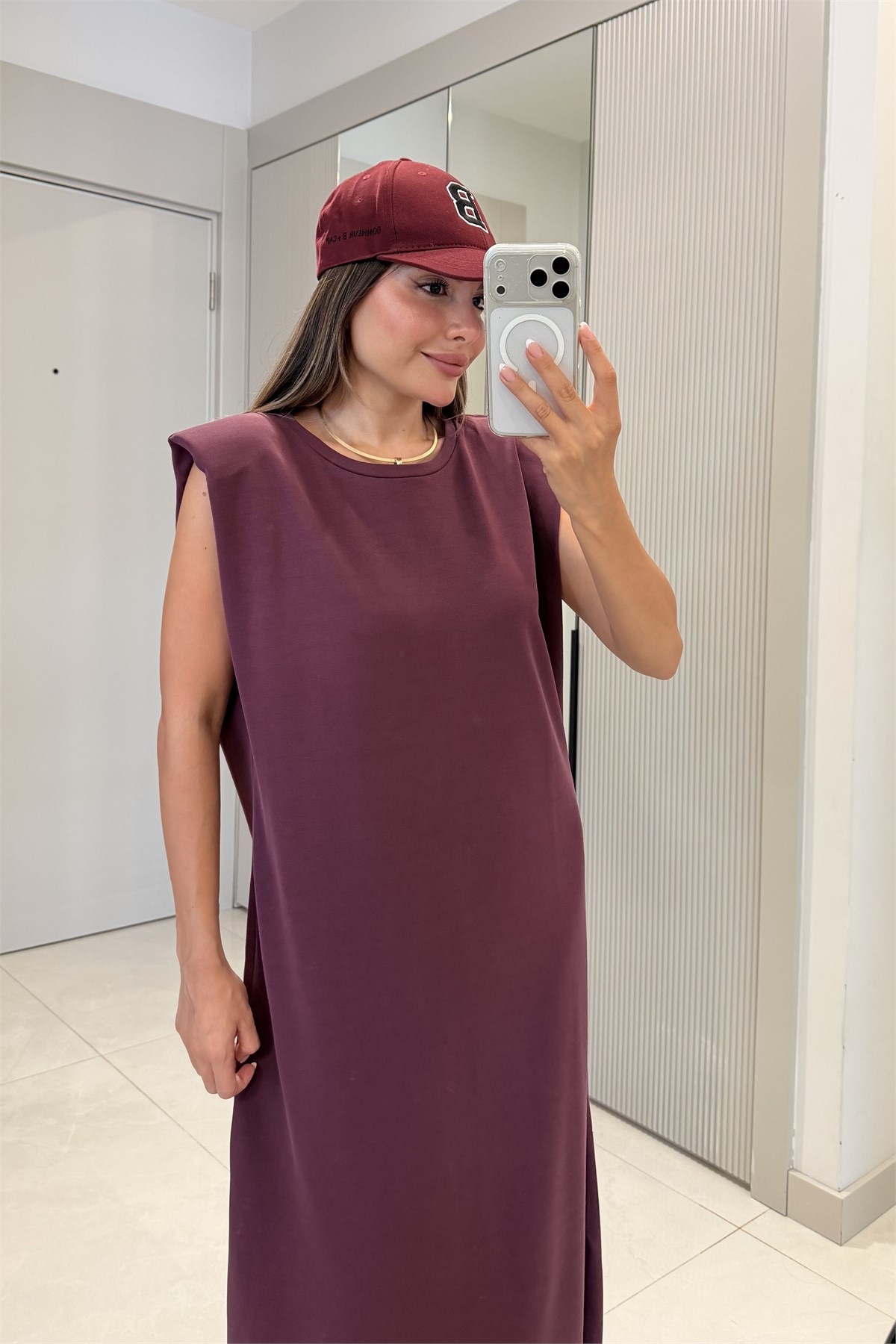 Meira Mürdüm Modal Pike Vatkalı Elbise