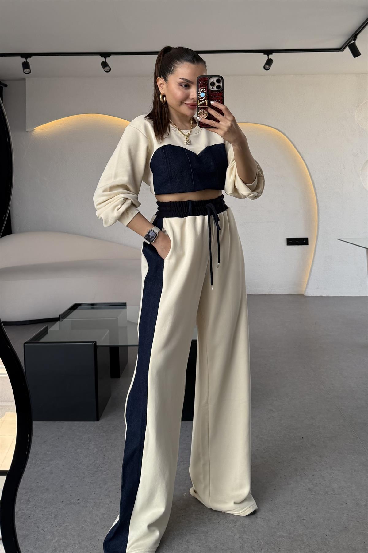 Mertex Denim Detaylı Pantolon 