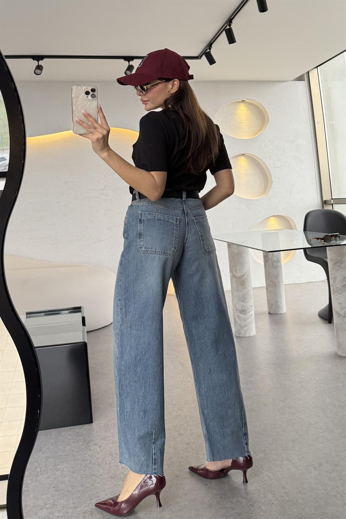 Miami Slouchy Altı Kesik Jean