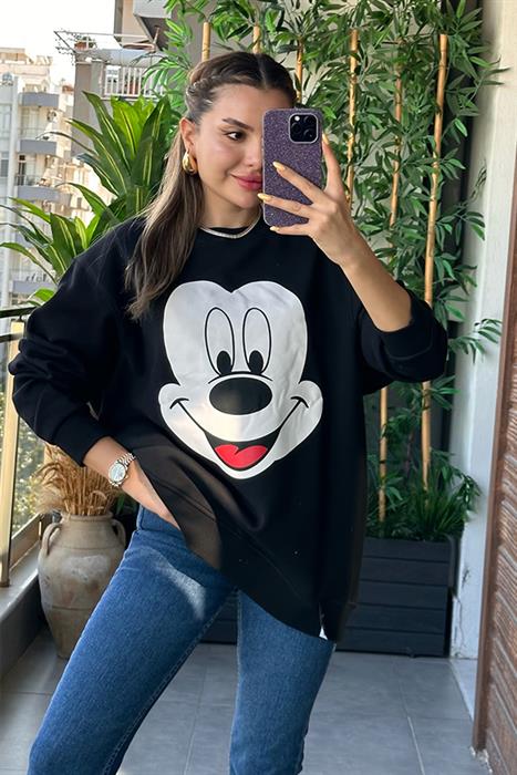 Mickey Mouse Siyah Sweat