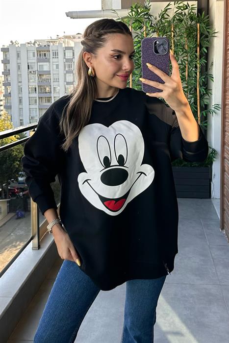 Mickey Mouse Siyah Sweat