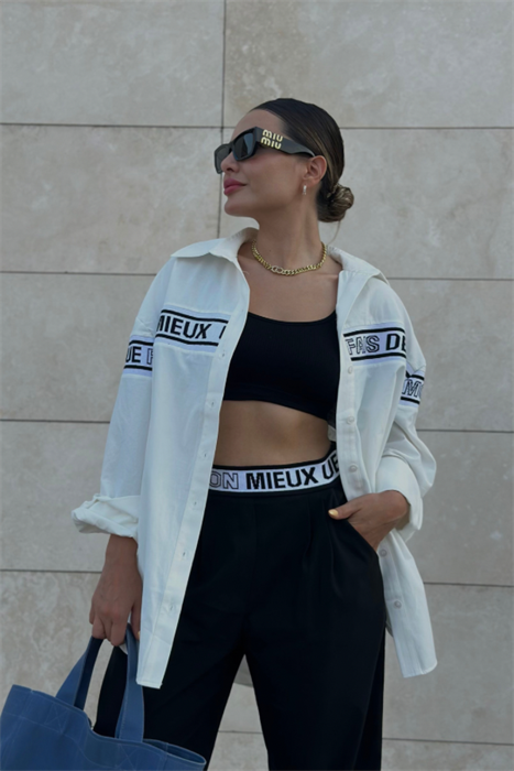 Mieux beyaz oversize gömlek