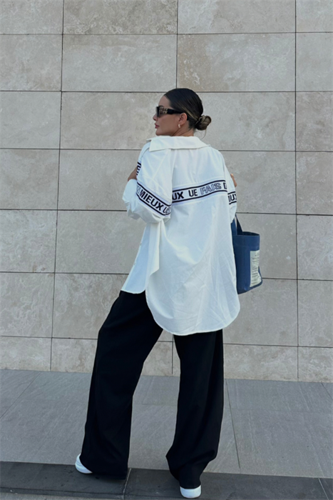 Mieux beyaz oversize gömlek