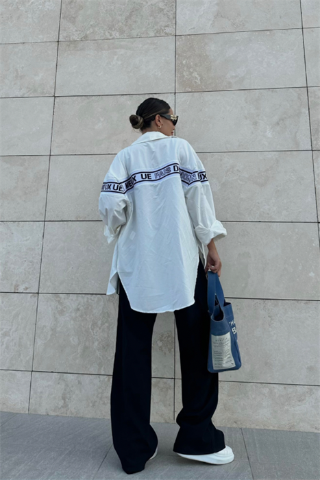 Mieux beyaz oversize gömlek