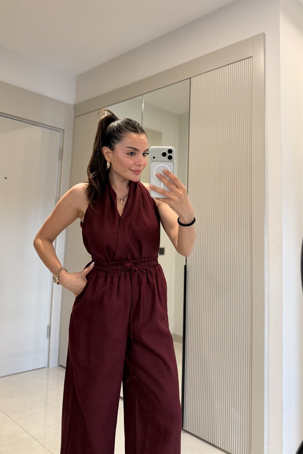 Moiss Bordo Keten Bel Lastikli Takım