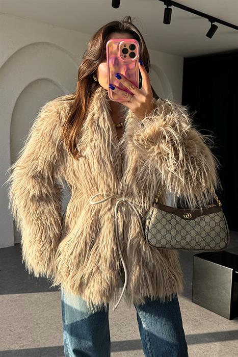 Mongolian Vizon Uzun Tüylü Kürk