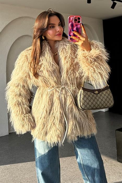 Mongolian Vizon Uzun Tüylü Kürk