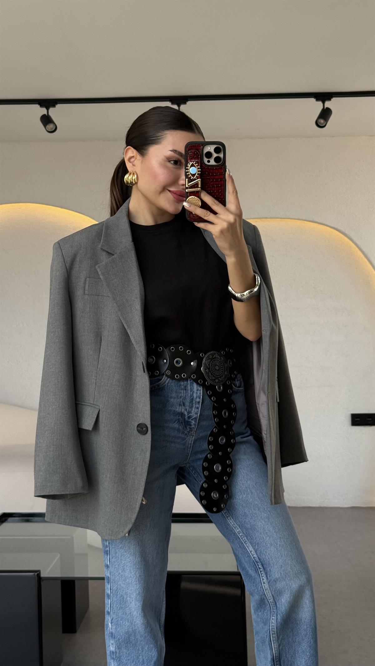 Montrose Siyah Koldan Fermuarlı Tshirt