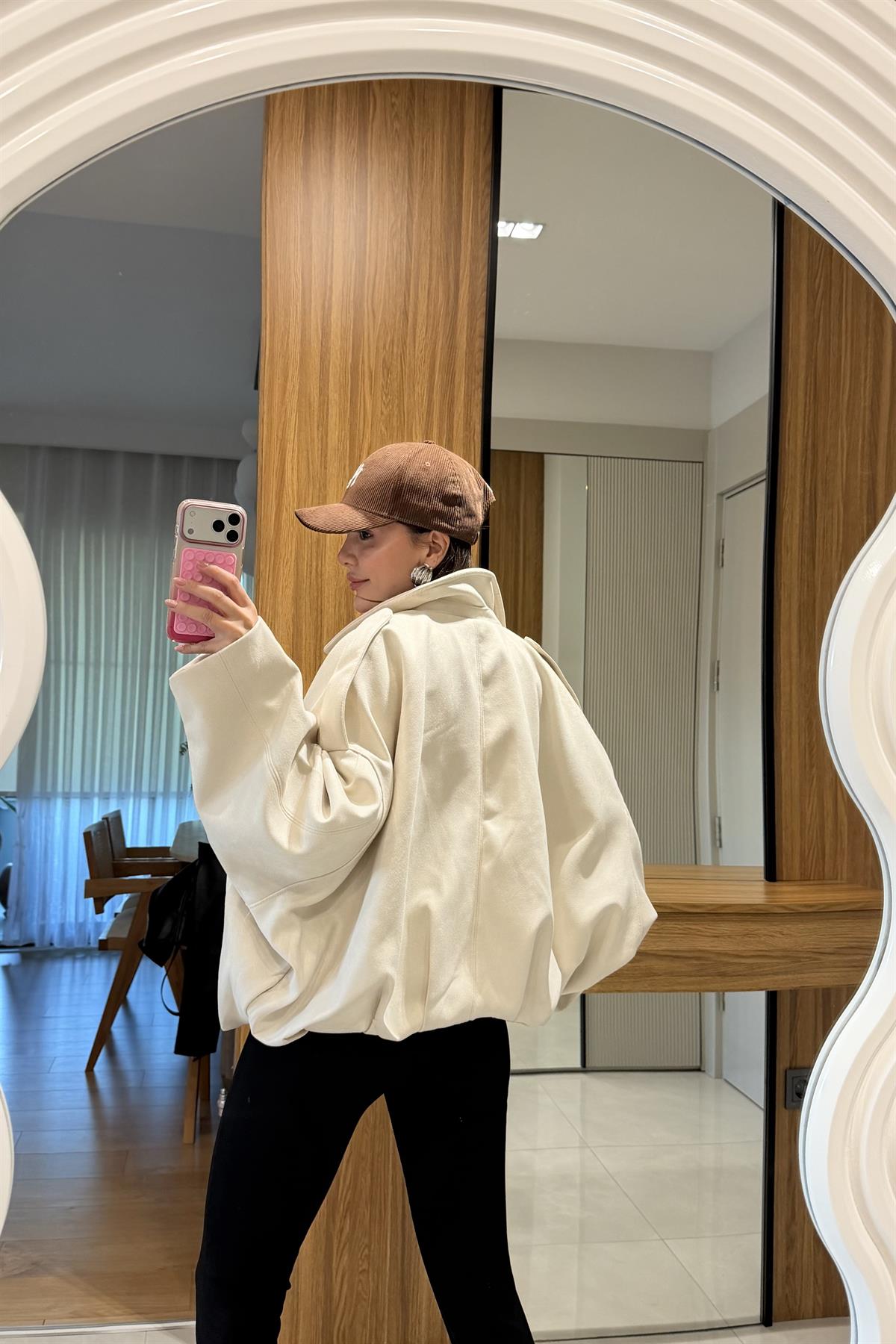 Moreno Bej Bomber Süet Ceket