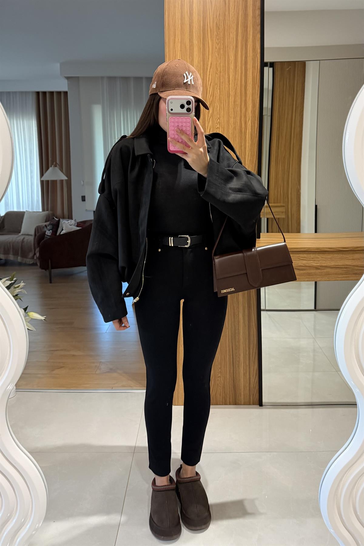 Moreno Siyah Bomber Süet Ceket