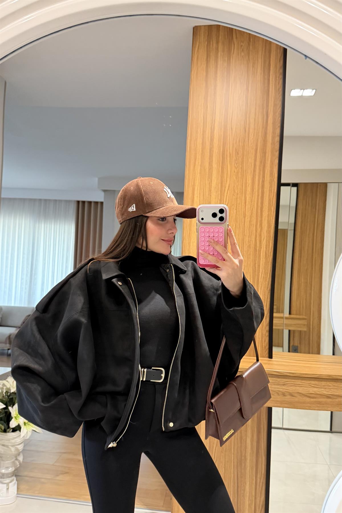 Moreno Siyah Bomber Süet Ceket