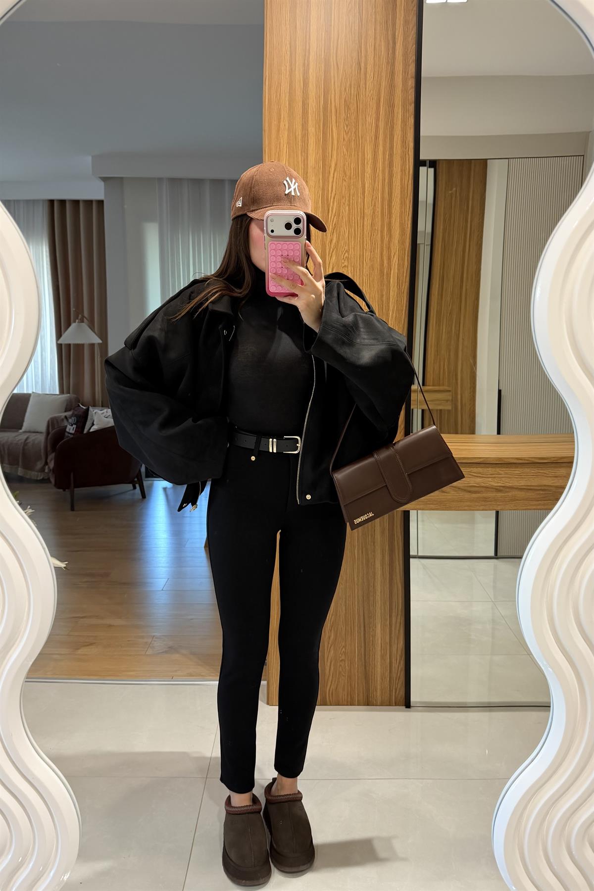 Moreno Siyah Bomber Süet Ceket