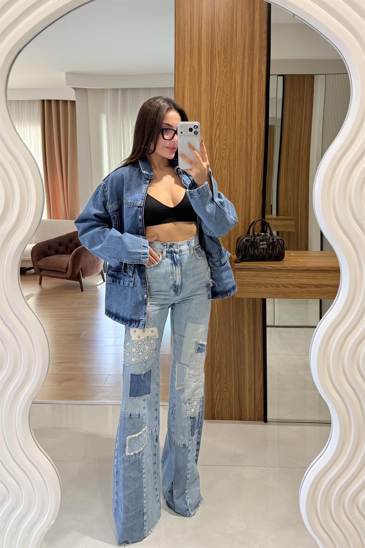 Morian Mavi Patchwork Model Jean