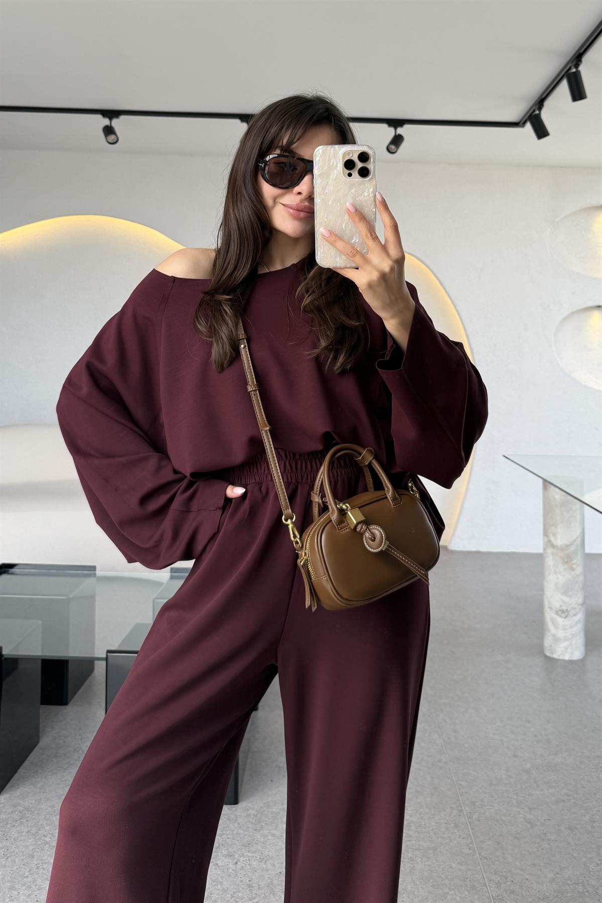 Moscow Bordo Premium Modal Takım