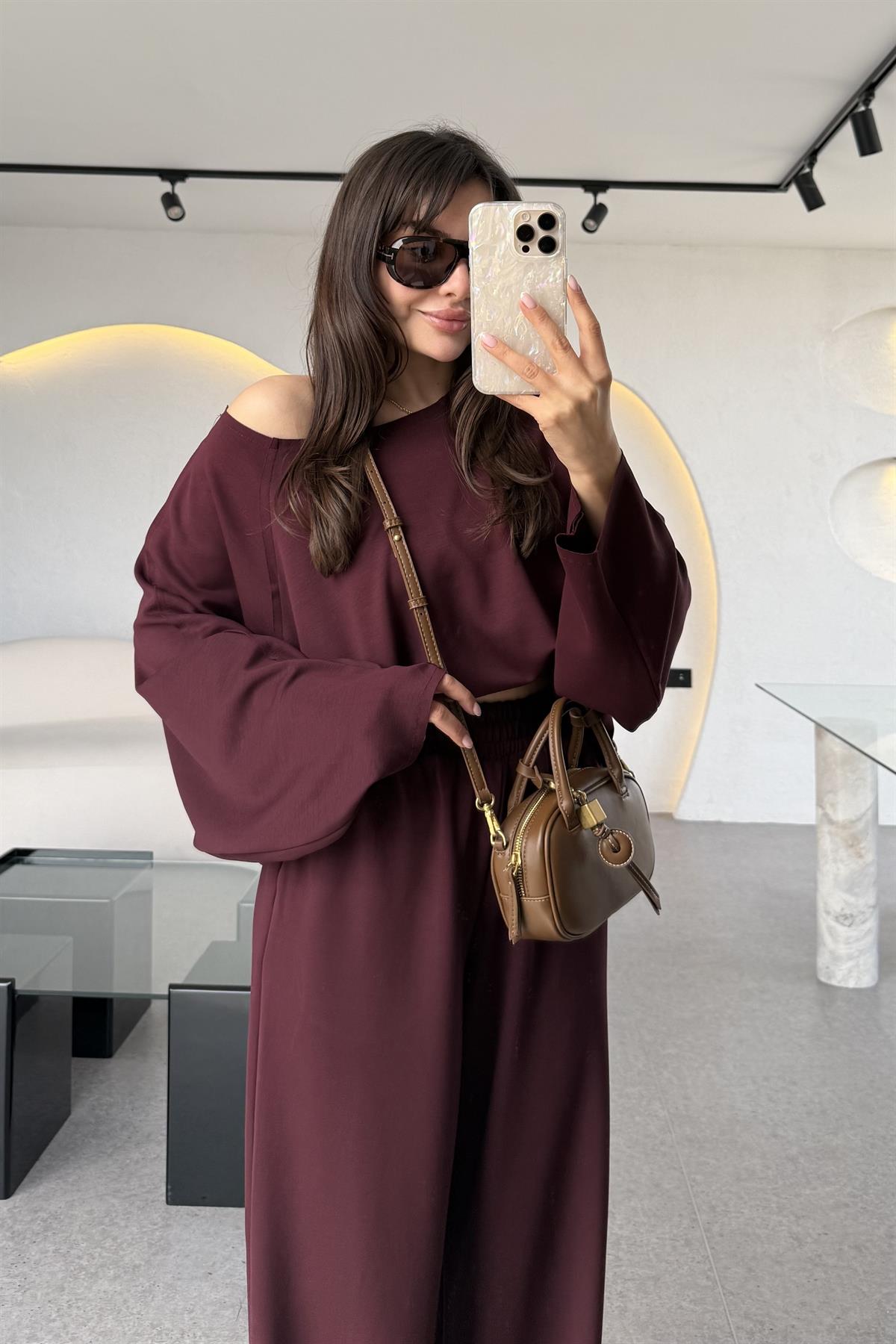 Moscow Bordo Premium Modal Takım