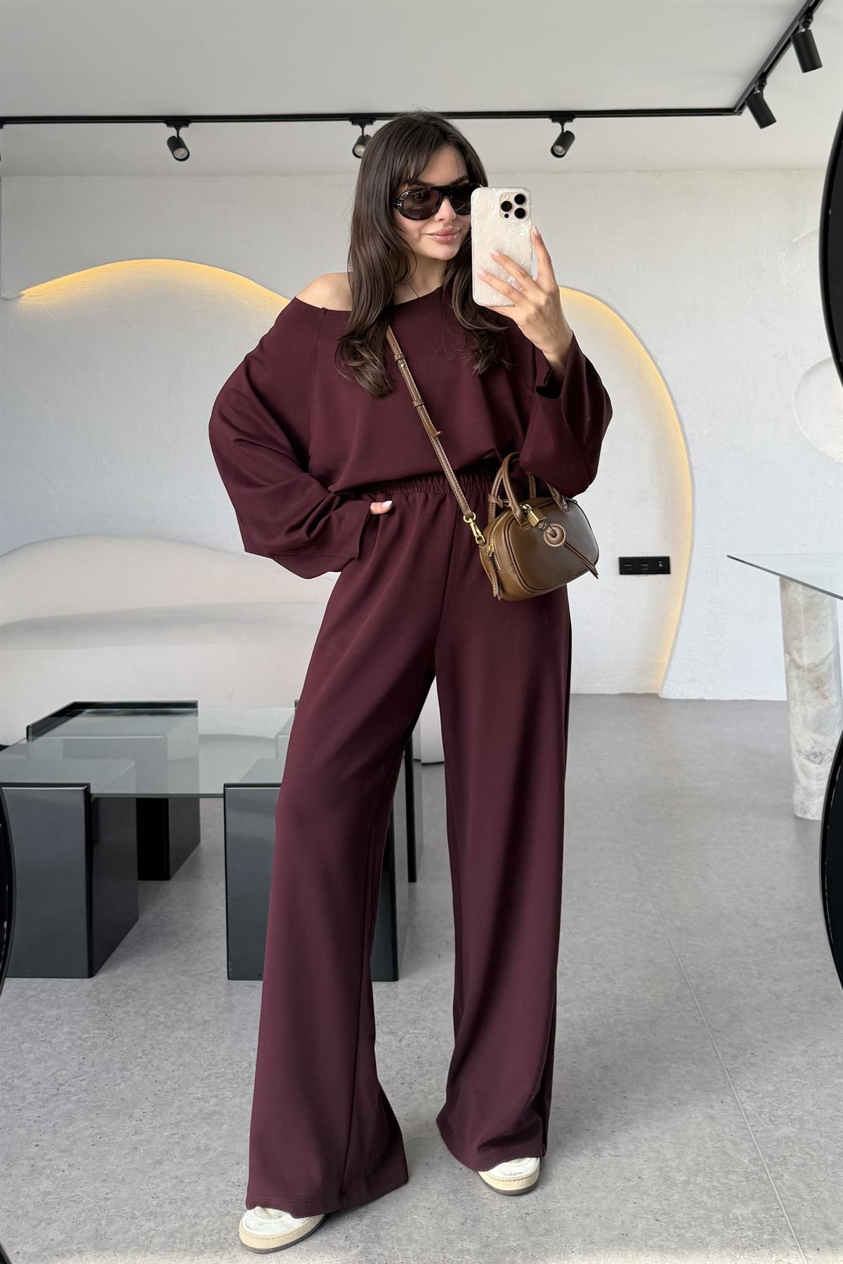 Moscow Bordo Premium Modal Takım