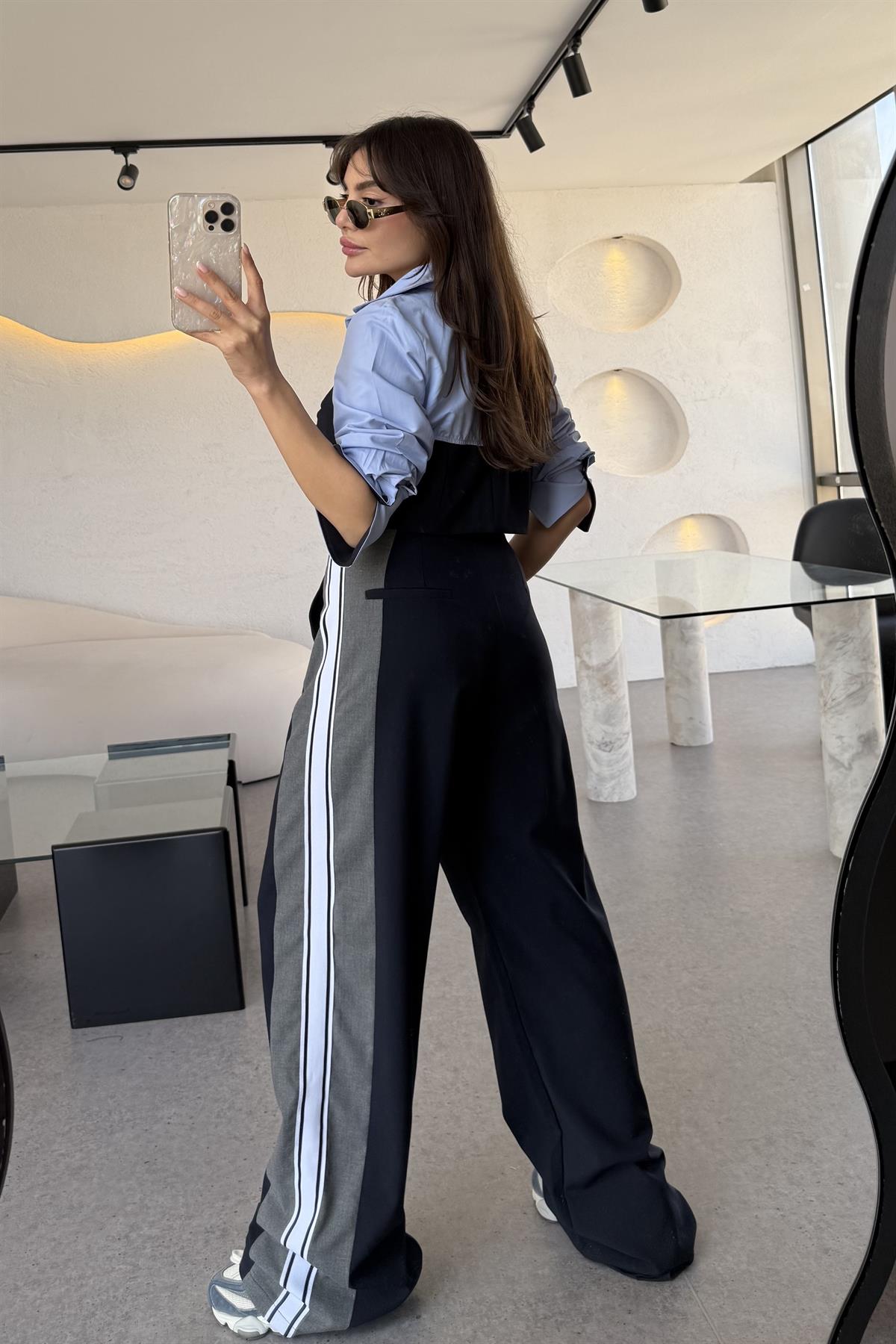 Murphy Kenarı Şerit Detaylı Pantolon