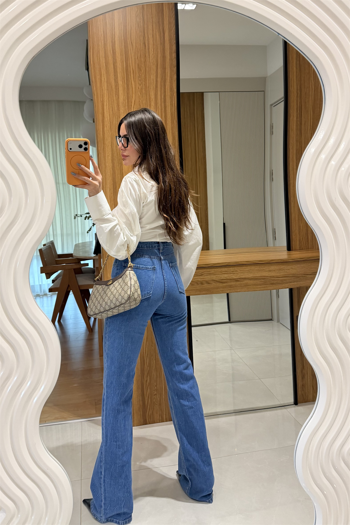 Mysie Midblue Düğmeli İspanyol Jean