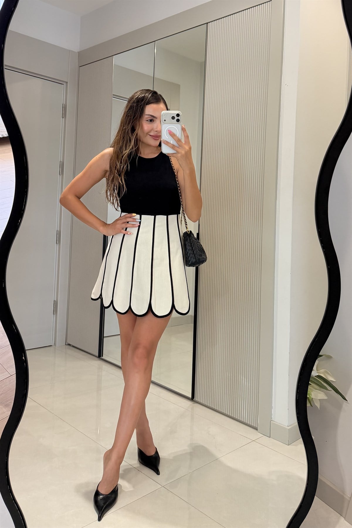 Nadia  Keten Biyeli Tasarım Etek