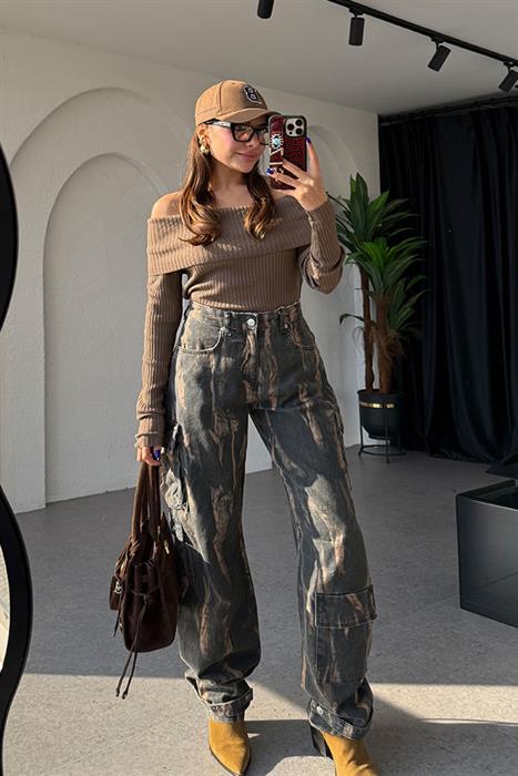 Nastya Tasarım Kargo Cepli Jean