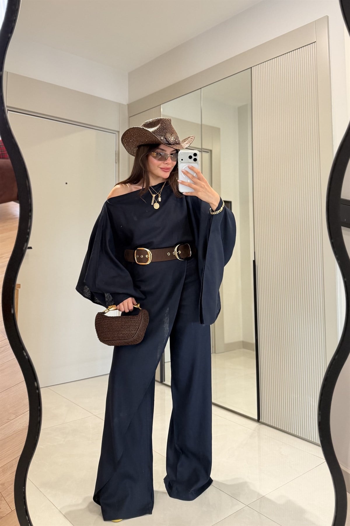 Natalia Lacivert Keten Premium Yarasa Takım